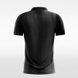 black custom soccer jersey