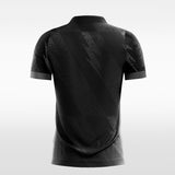 black custom soccer jersey