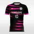 black pink short sleeve jersey