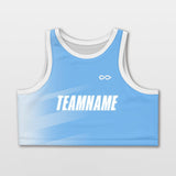 Blue Lake - Customized Women Crop Top Vest Loose Workout