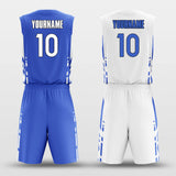 blue custom basketball jersey