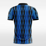 blue custom short soccer jersey