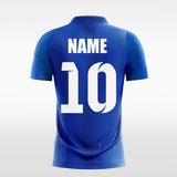 blue custom short soccer jersey