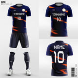 Blue Neon Soccer Jersey Kit