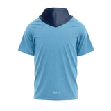 blue short sleeve hoodies