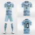 blue soccer jersey