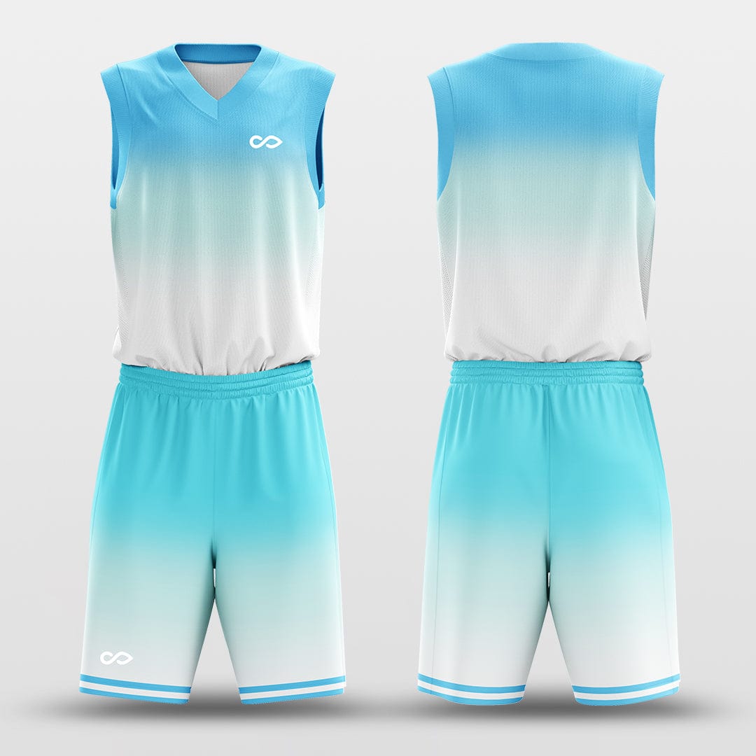 blue team basketball jersey set