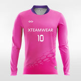 Pink Long Sleeve Soccer Jersey