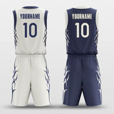 deep blue custom basketball jersey