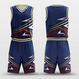 deep blue custom basketball jersey