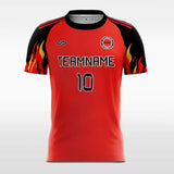 Fire - Custom Kids Soccer Jerseys Design Red Solid