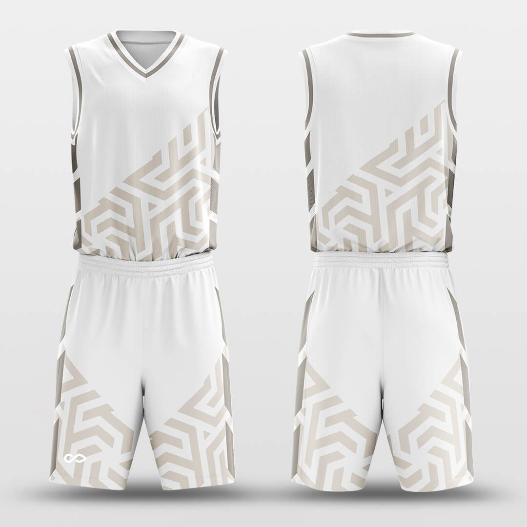 gray custom basketball jersey set
