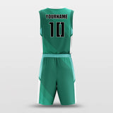 green custom basketball jersey