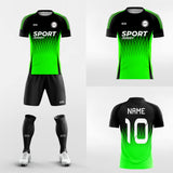 green custom short sleeve jersey kit