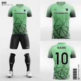 Green Soccer Jersey Geo Pattern