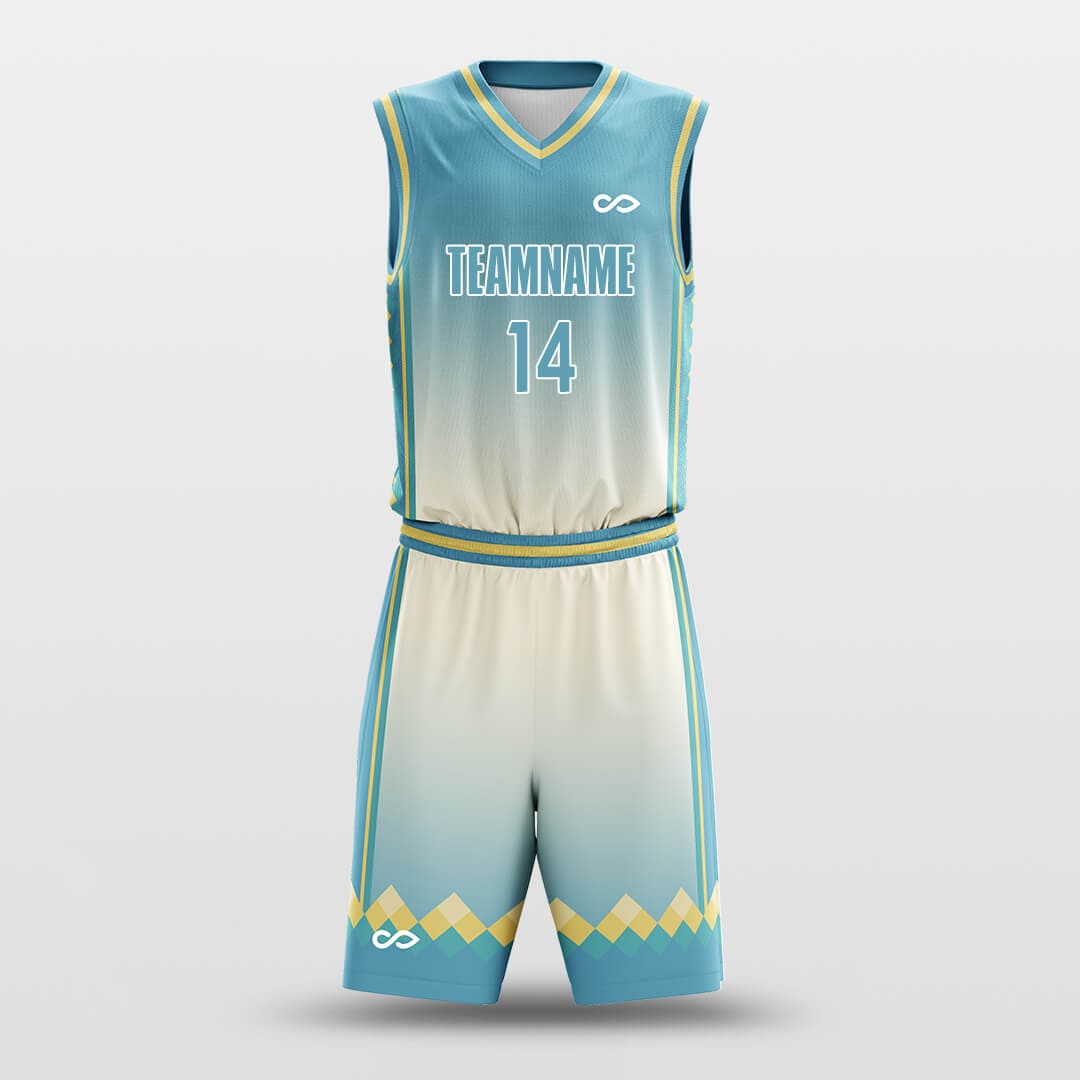 green square custom basketball jersey