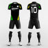 black sublimated short sleeve jersey kit