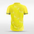 custom yellow soccer jerseys leaf texture