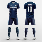 navy custom soccer jersey kit