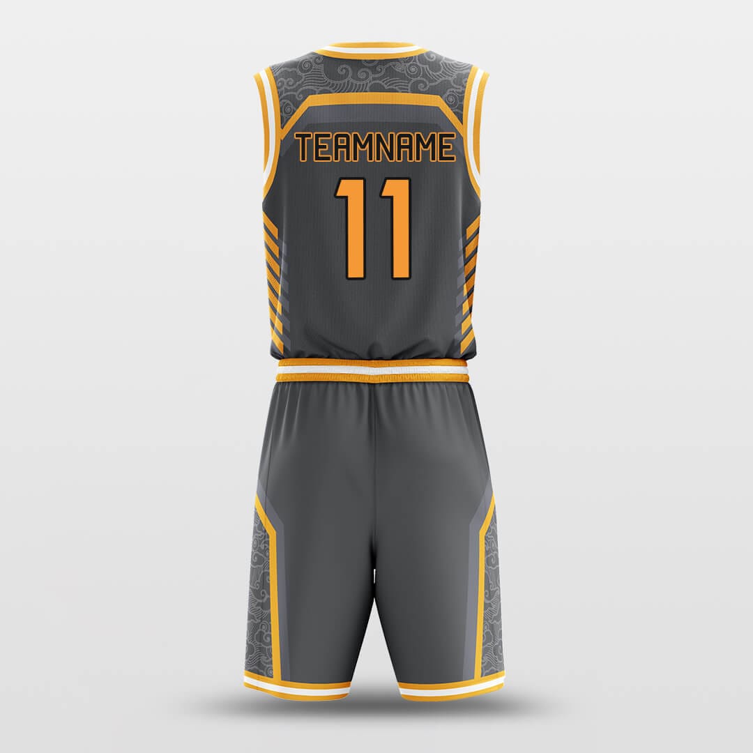 orange custom basketball jersey