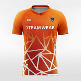 3D Geometry - Women Custom Soccer Jerseys Design Orange