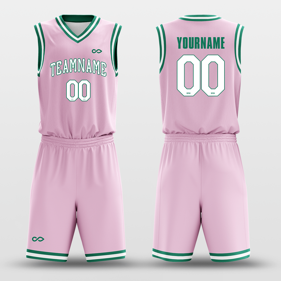 pink green basketball jerseys