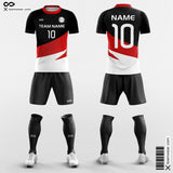 Red and Black - Custom Soccer Jerseys Kit Sublimated for Club