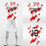 red and white soccer jersey