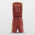 red custom basketball jersey kit