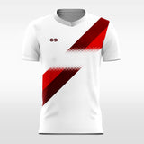 red short soccer jersey