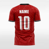 red custom short sleeve jersey