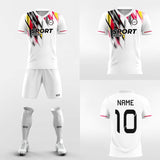 red custom soccer jersey kit