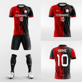 red custom soccer jerseys kit