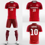 red soccer jersey set