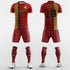 retro red jersey soccer kit