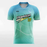 Retro Moire - Women Custom Soccer Jerseys Design Green