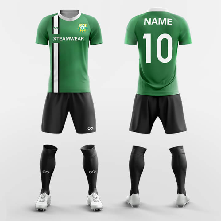 Ribbon - Custom Contrast Striped Soccer Kits Short Sleeve