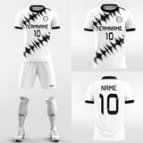 sound wave short sleeve soccer jersey kit