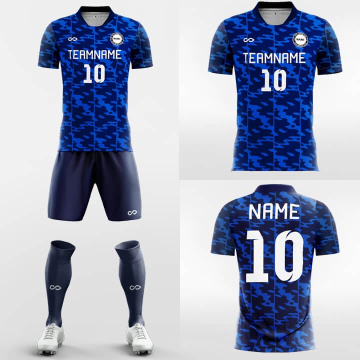 water wave soccer jersey kit