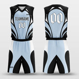    white blue basketball jersey set