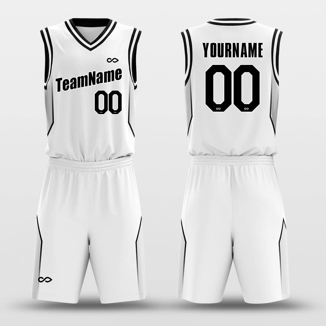 white custom basketball jersey