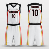 white custom basketball jersey