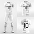 white custom soccer jersey kit