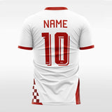 white custom soccer jersey