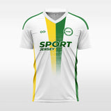 white custom soccer jersey