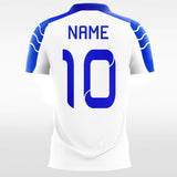 white custom soccer jersey