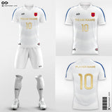 White Soccer Jersey Retro