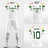 white soccer jersey set