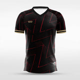 custom black soccer jerseys