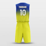 yellow custom basketball jersey